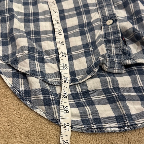 Faherty Blue and White Plaid Button Down Shirt​​ - Picture 5 of 7